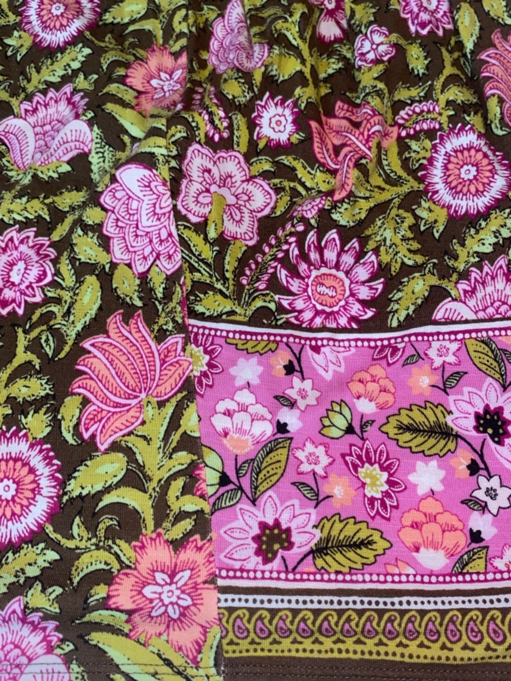 J. Jill Brown Floral Top with Pink and Yellow Accents - Picture 2 of 7